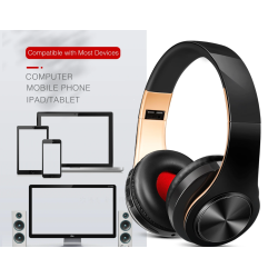 Men Gift Gold Wireless Headphones Bluetooth Earphone Stereo Headset Game with Build-in MIC with Universal for Android and iOS Men Gift Gold Wireless Headphones Bluetooth Earphone Stereo Headset Game with Build-in MIC with Universal for Android and iOS